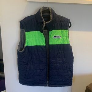 NFL Navy and Green Quilted Vest